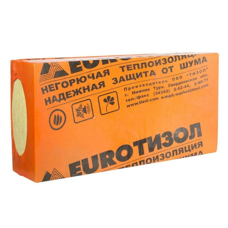 Утеплитель Тизол Евро-Фасад Оптима 100 1000х600х130 мм, 2 шт. уп