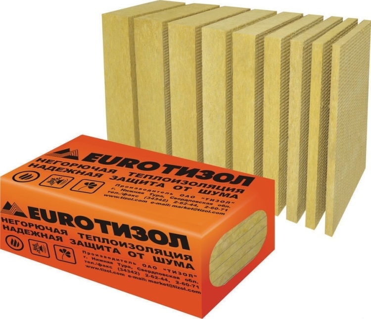 Утеплитель Тизол Евро-Вент 80 1000х600х100 мм, 4 шт. уп