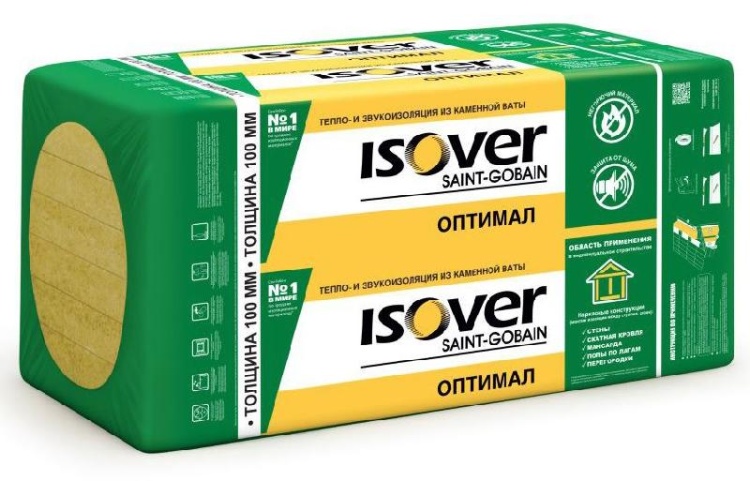Утеплитель Изовер Оптимал 1000х600х100 мм, 4 шт. уп