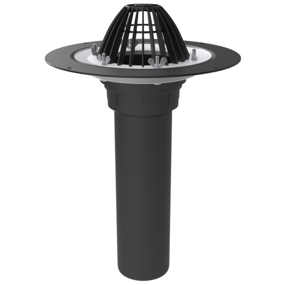 Кровельная воронка Termoclip ВФ с листоуловителем и обжимным фланцем, 110х450 мм